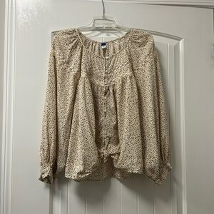 Women's Cream Old Navy Floral Top